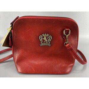 Pratesi Firenze Italian Leather Crossbody Bag Red Purse NWT Made in Italy B467
